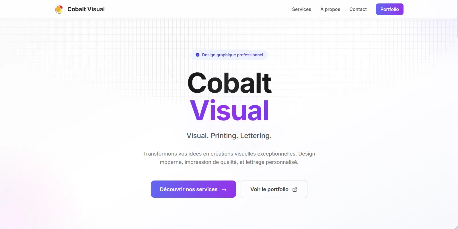 Site vitrine design & impression 1