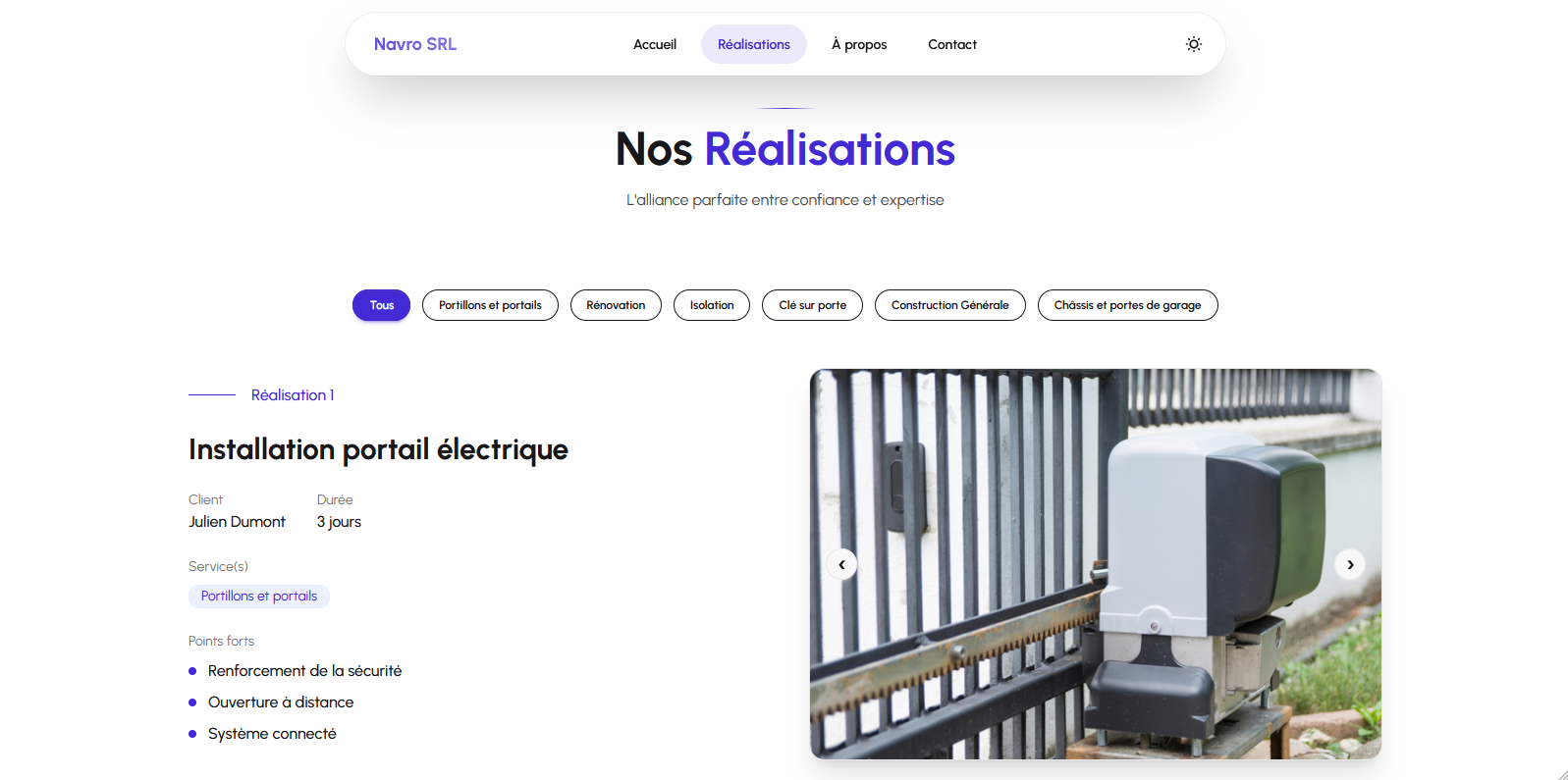 Site vitrine entreprise de construction 2