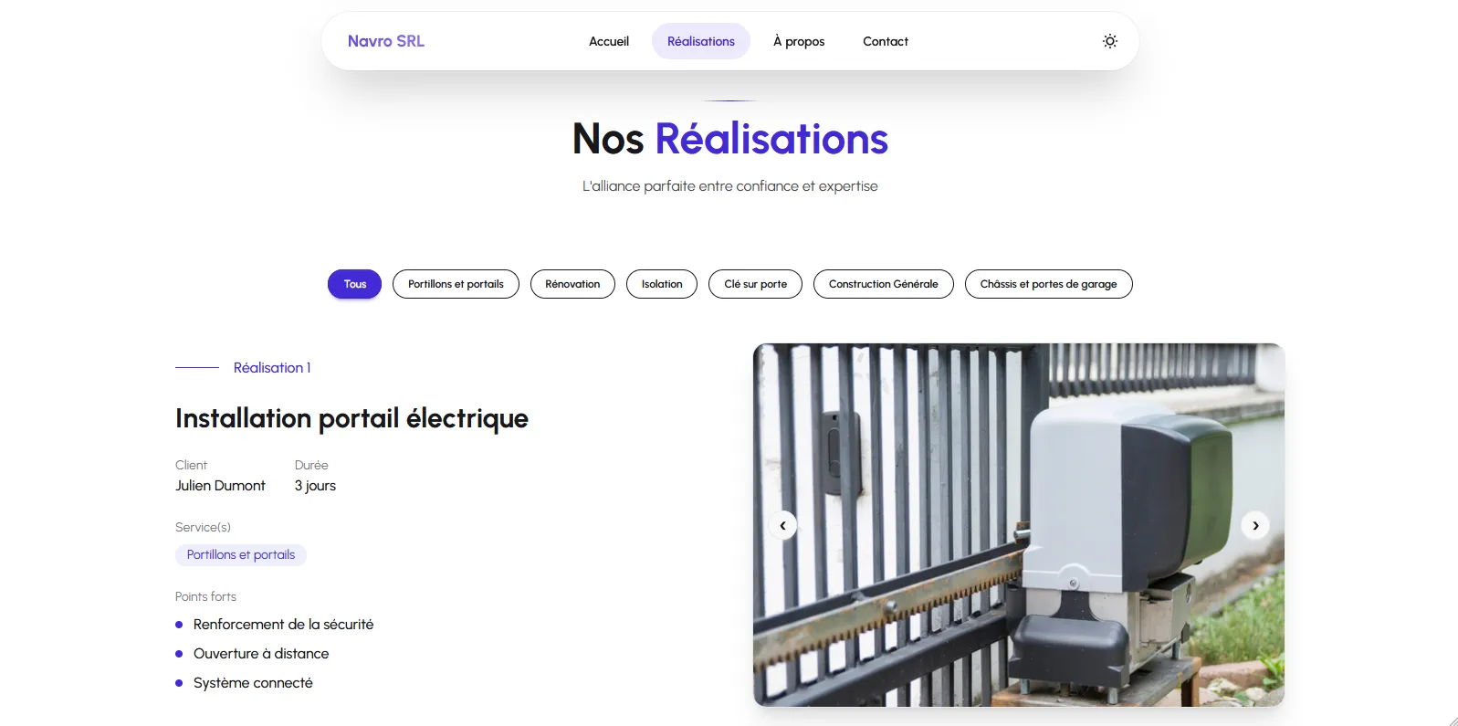 Site vitrine entreprise de construction 2