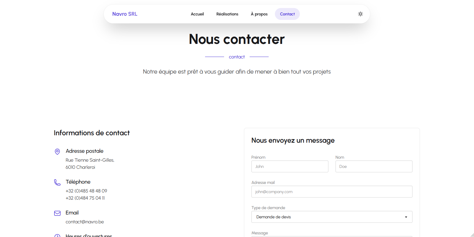 Site vitrine entreprise de construction 3