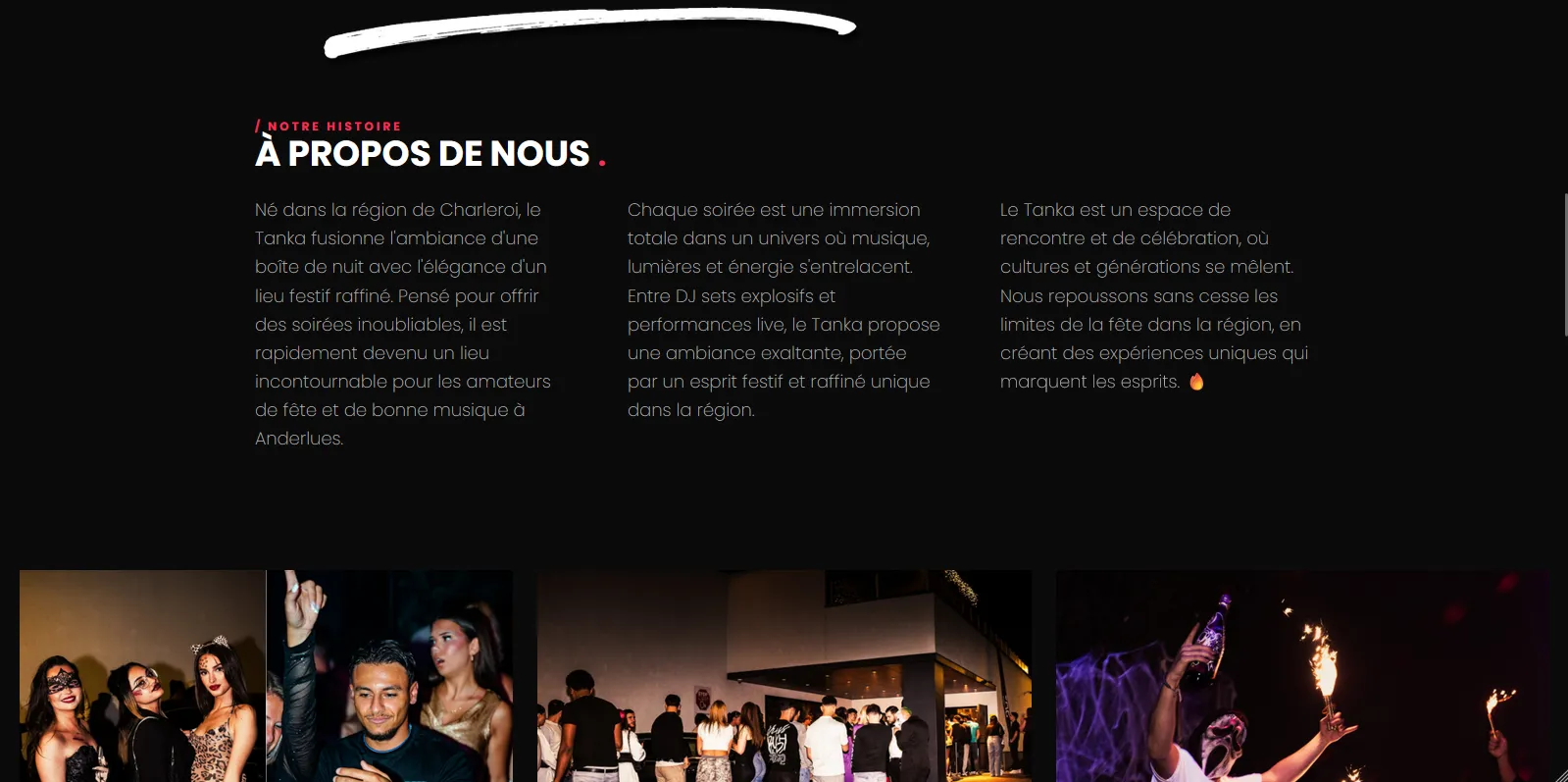 Site vitrine boite de nuit 3