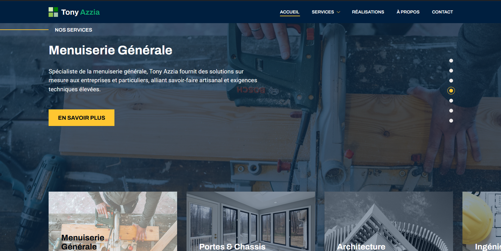 Site vitrine entreprise de construction 1