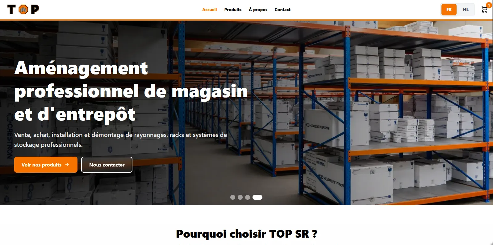 Site vitrine bilingue avec catalogue de produits et demande de devis en ligne 1